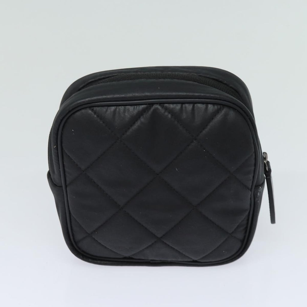 CHANEL Tennis Racket And Ball Set Leather Black White CC bs15099A