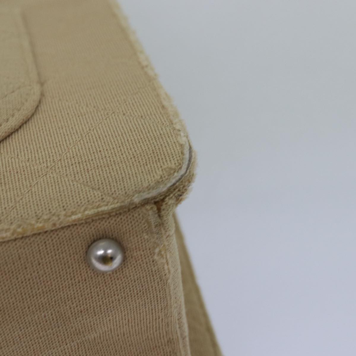 CHANEL Matelasse Turn Lock Chain Shoulder Bag Cotton Beige CC bs15107