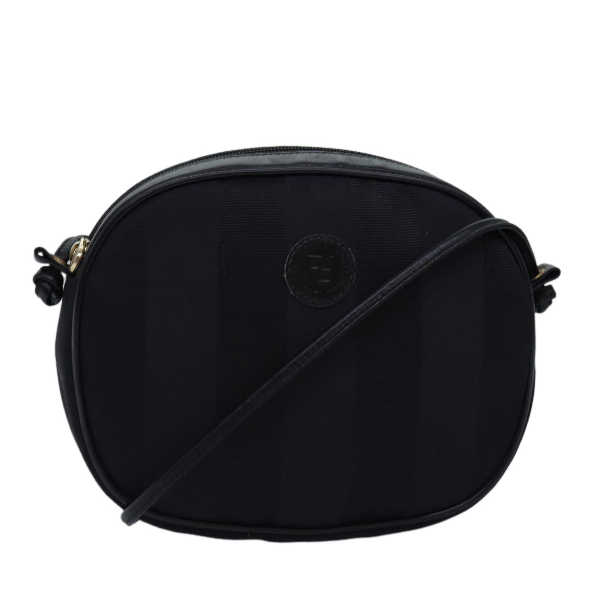 FENDI Pecan Canvas Shoulder Bag Black bs15112
