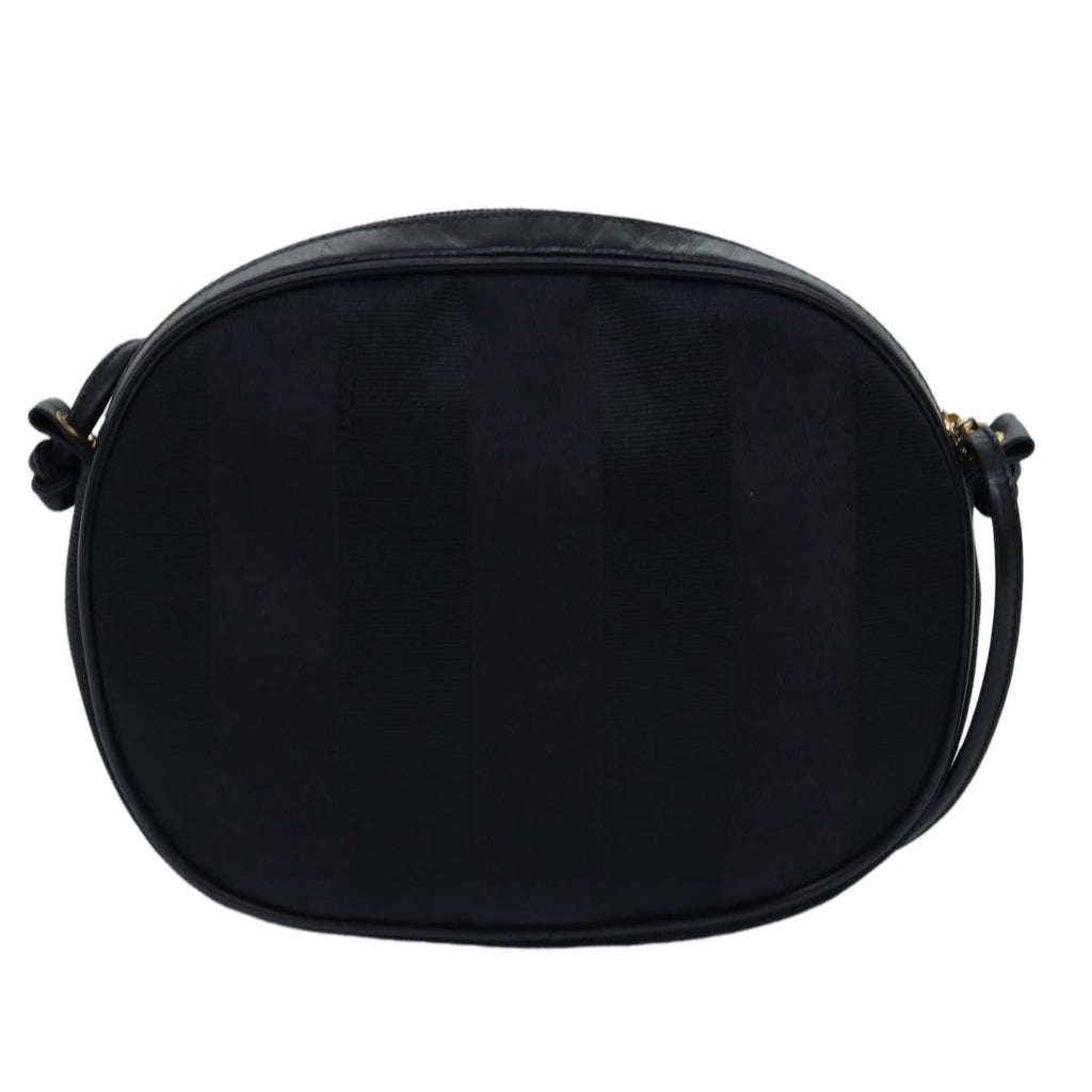 FENDI Pecan Canvas Shoulder Bag Black bs15112