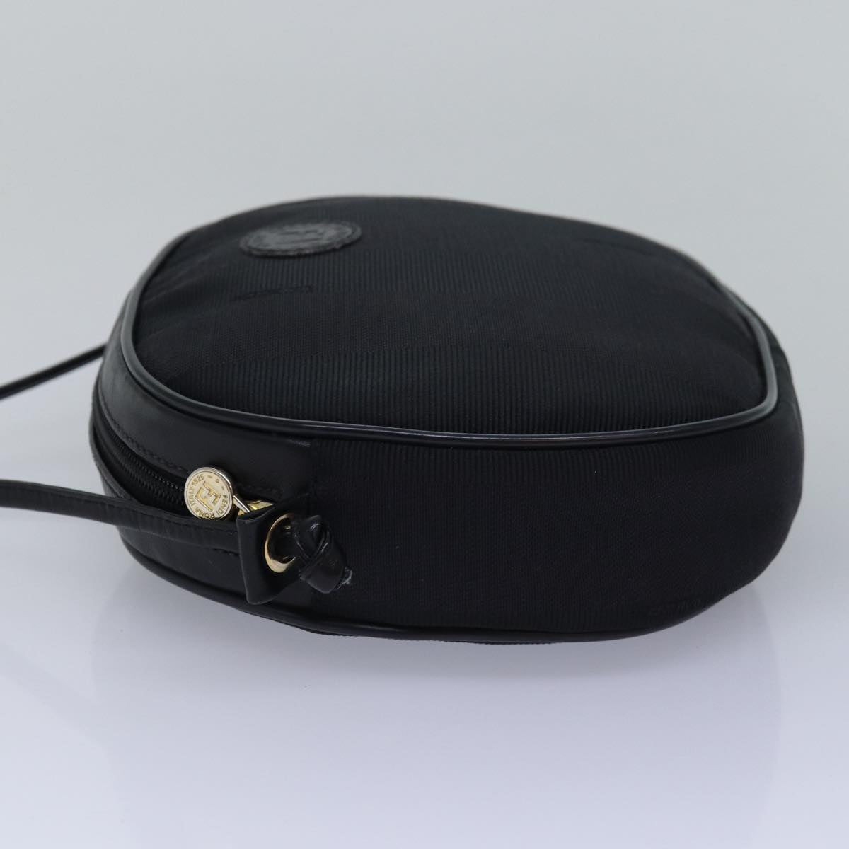 FENDI Pecan Canvas Shoulder Bag Black bs15112