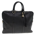 GUCCI Diamante Hand Bag Leather Black 201480 bs15161