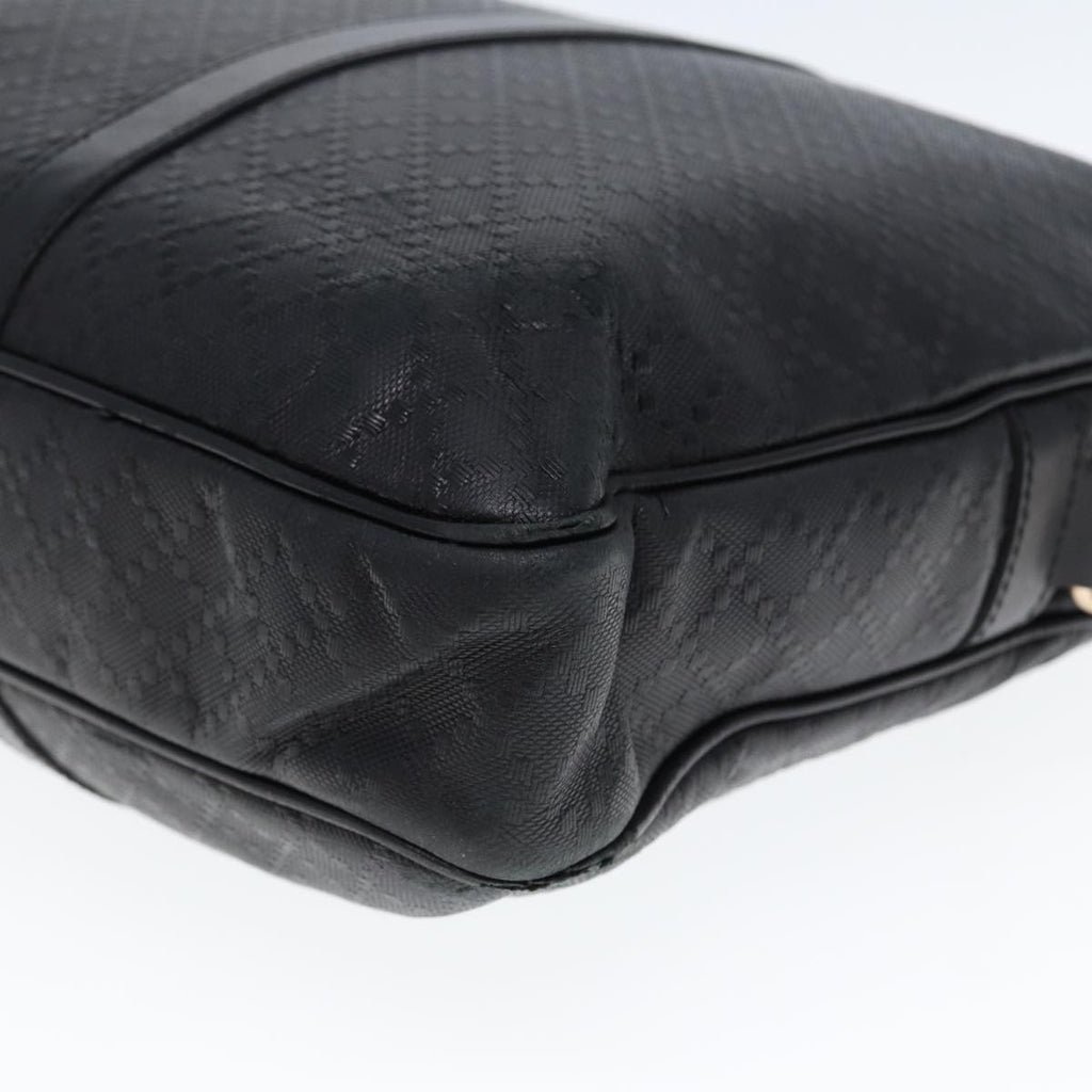 GUCCI Diamante Hand Bag Leather Black 201480 bs15161