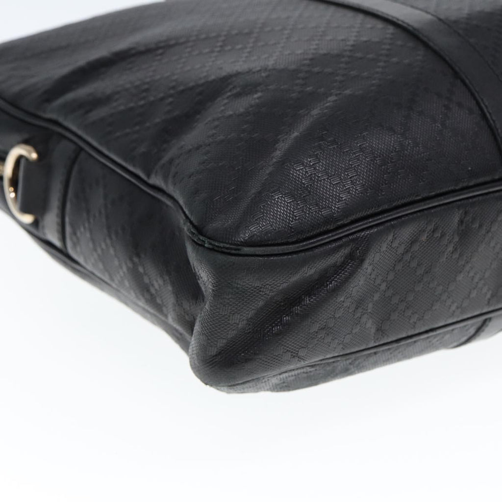 GUCCI Diamante Hand Bag Leather Black 201480 bs15161