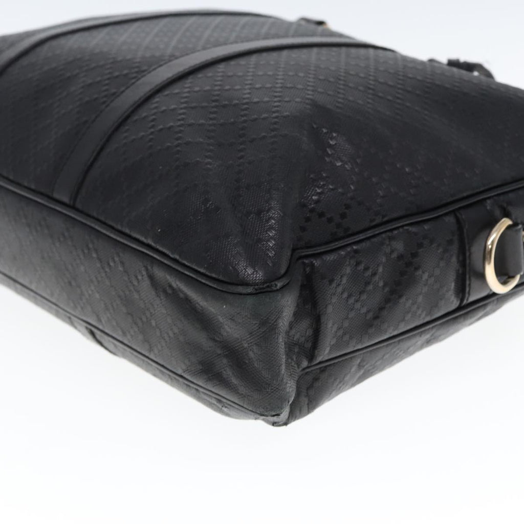 GUCCI Diamante Hand Bag Leather Black 201480 bs15161