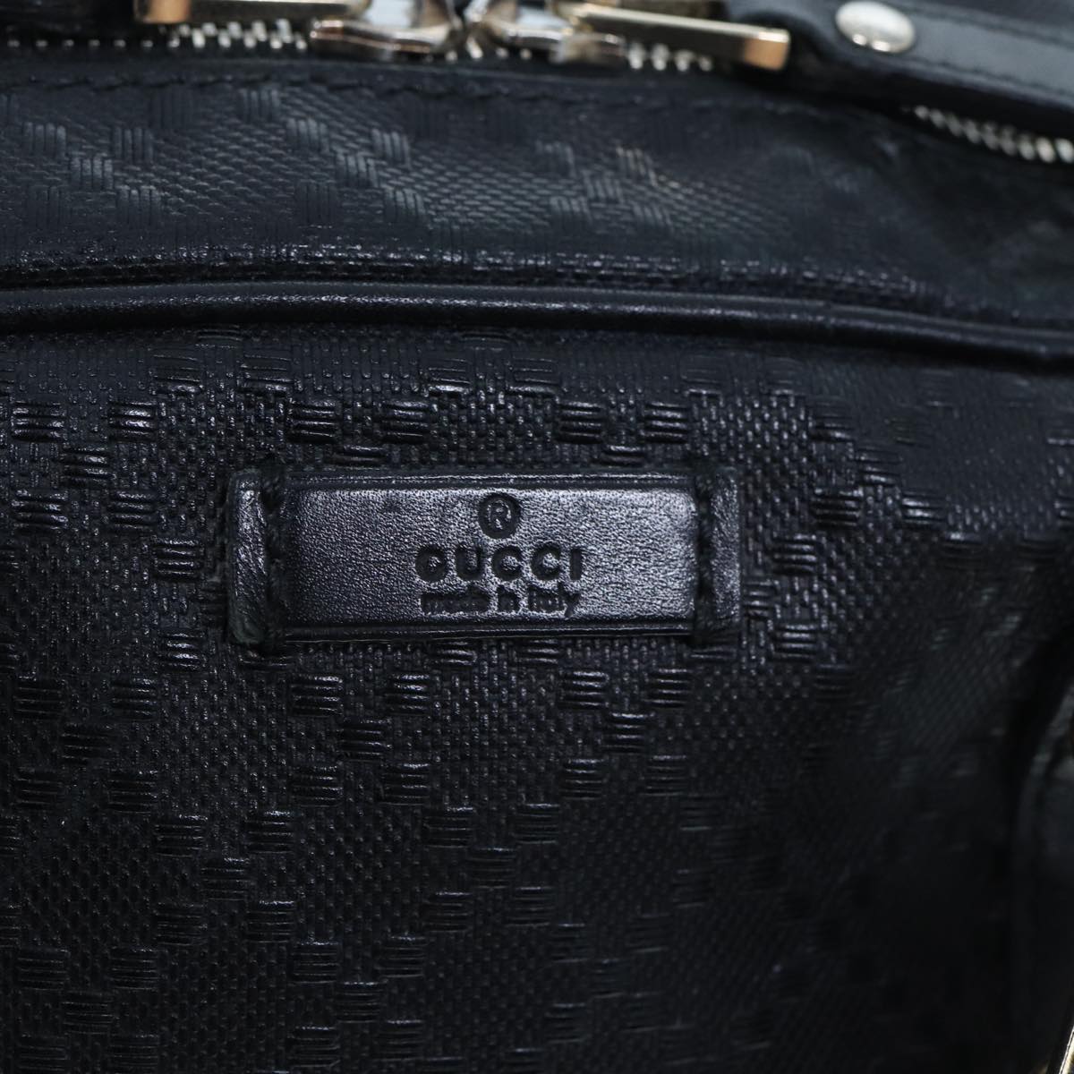 GUCCI Diamante Hand Bag Leather Black 201480 bs15161