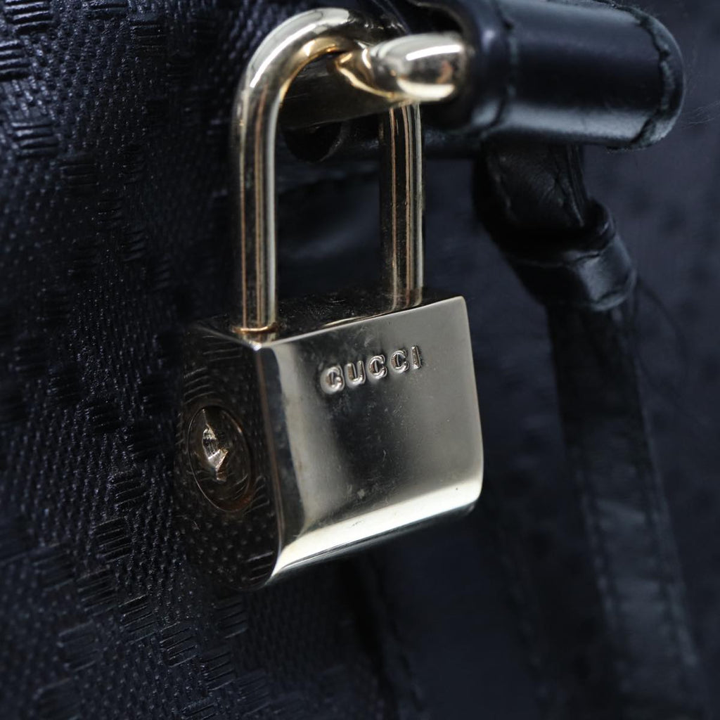 GUCCI Diamante Hand Bag Leather Black 201480 bs15161