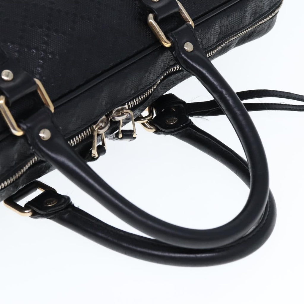 GUCCI Diamante Hand Bag Leather Black 201480 bs15161
