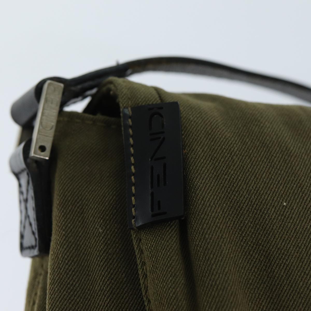 FENDI Shoulder Bag Canvas Khaki bs15175