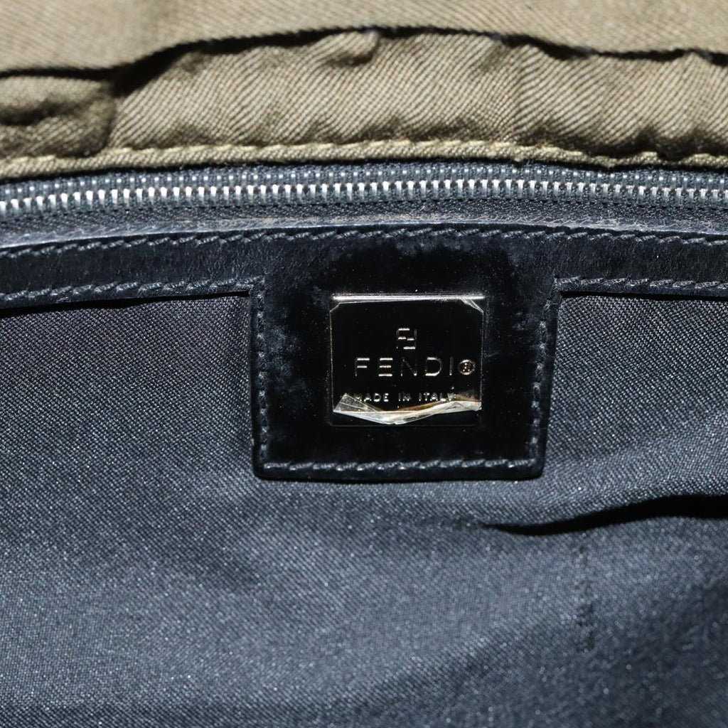 FENDI Shoulder Bag Canvas Khaki bs15175