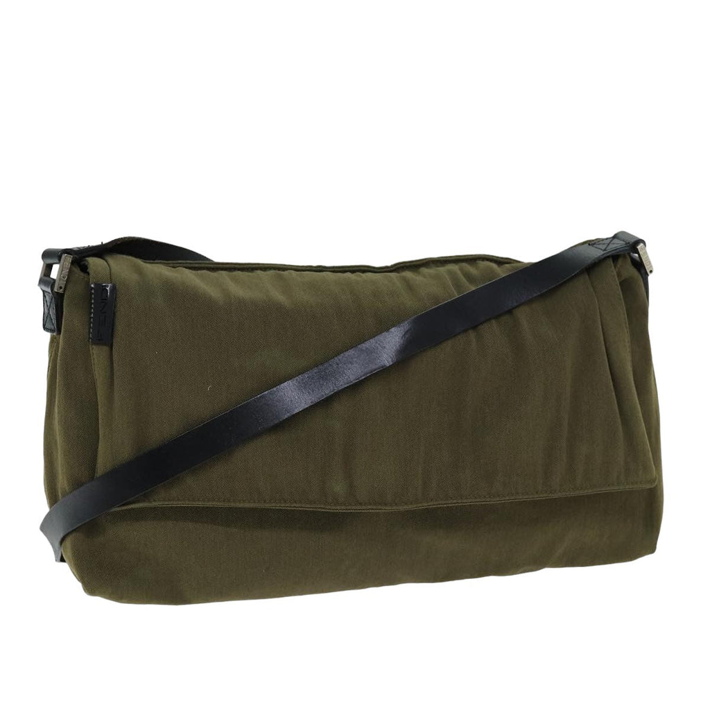 FENDI Shoulder Bag Canvas Khaki bs15175
