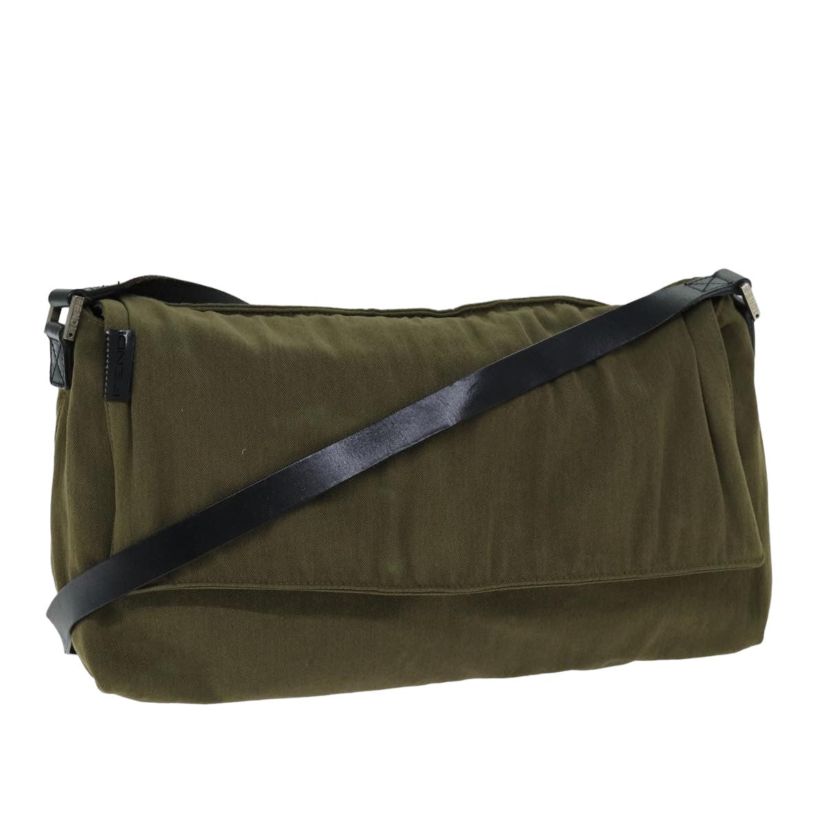 FENDI Shoulder Bag Canvas Khaki bs15175