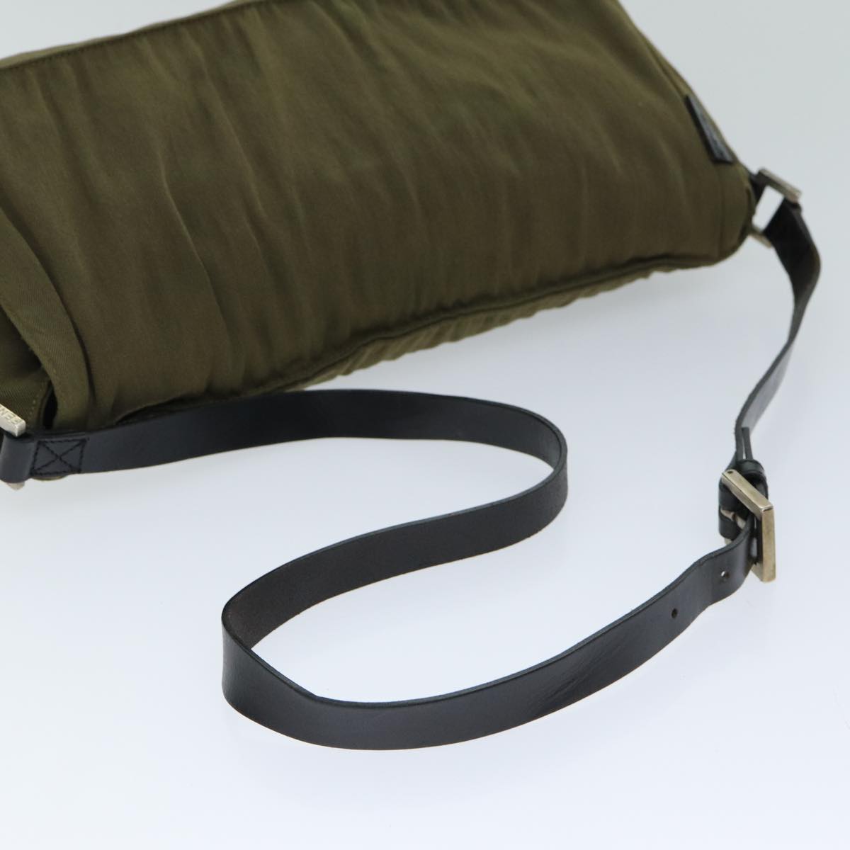 FENDI Shoulder Bag Canvas Khaki bs15175