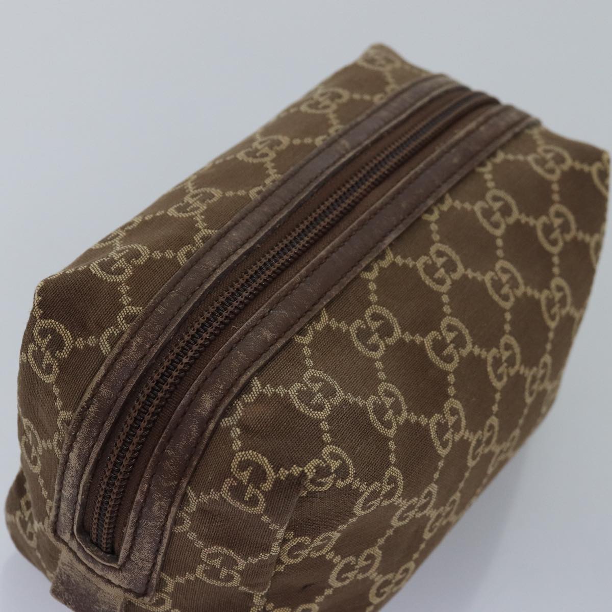 GUCCI GG Canvas Pouch Brown 039 1117 bs15211