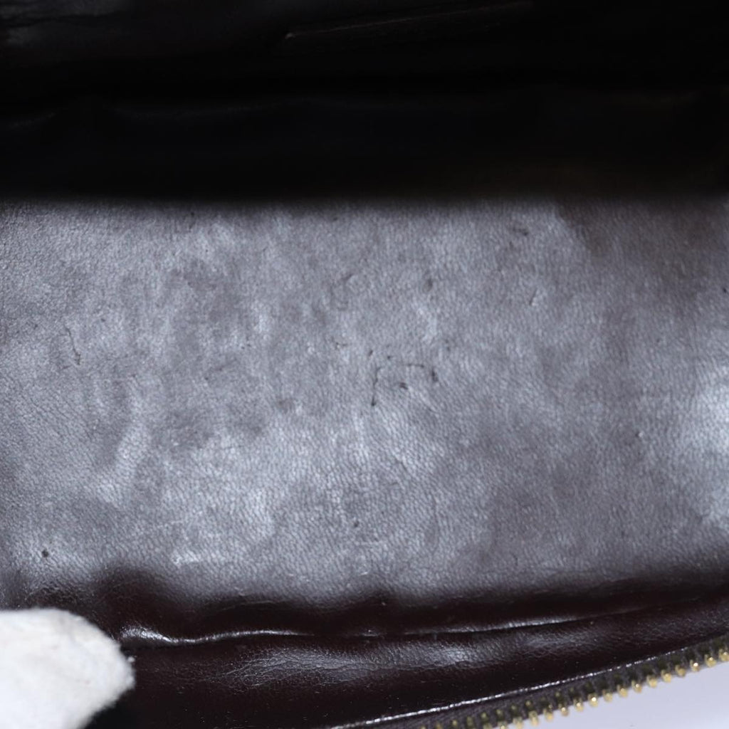 GUCCI Bamboo Pouch Leather Brown 032 1705 0151 bs15219