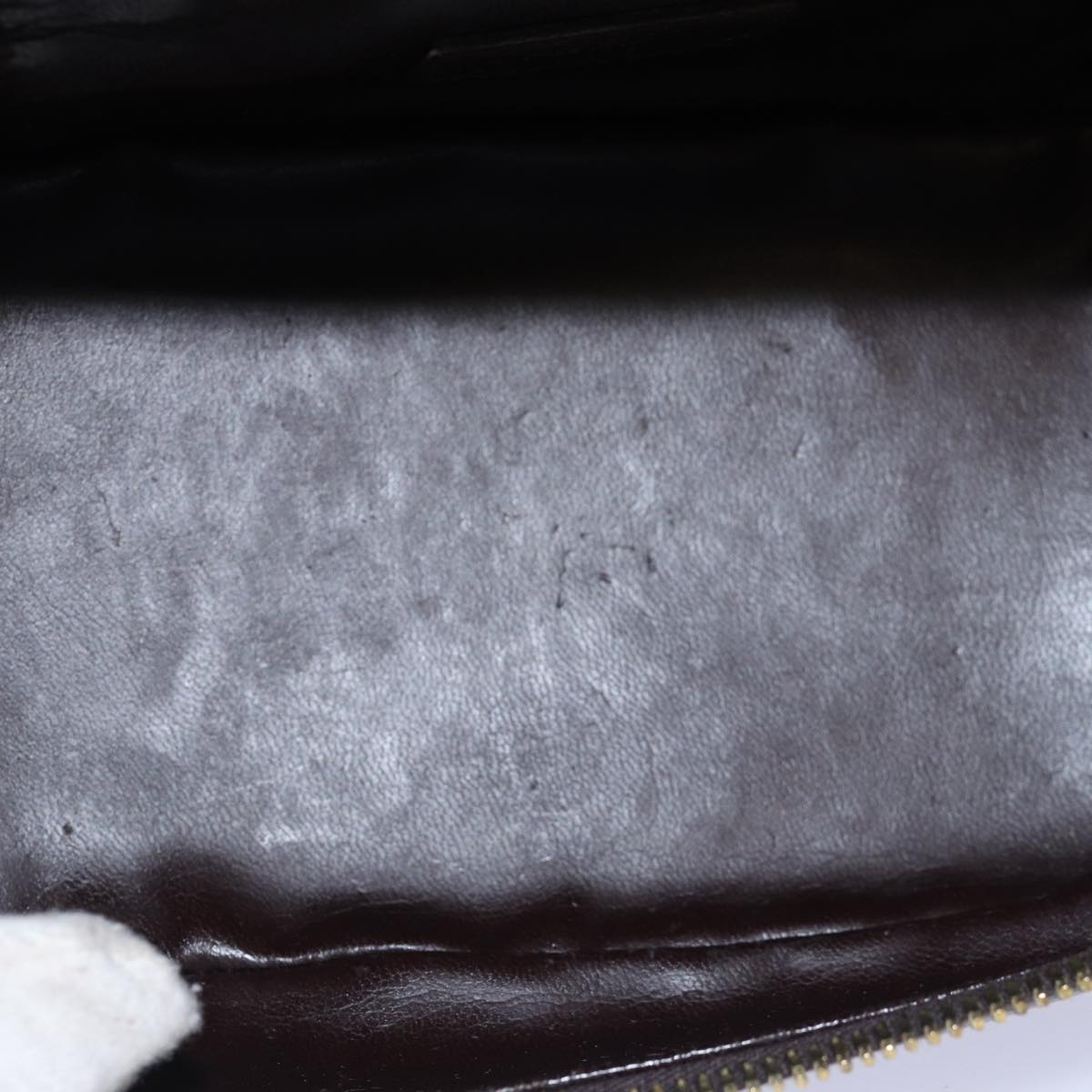 GUCCI Bamboo Pouch Leather Brown 032 1705 0151 bs15219