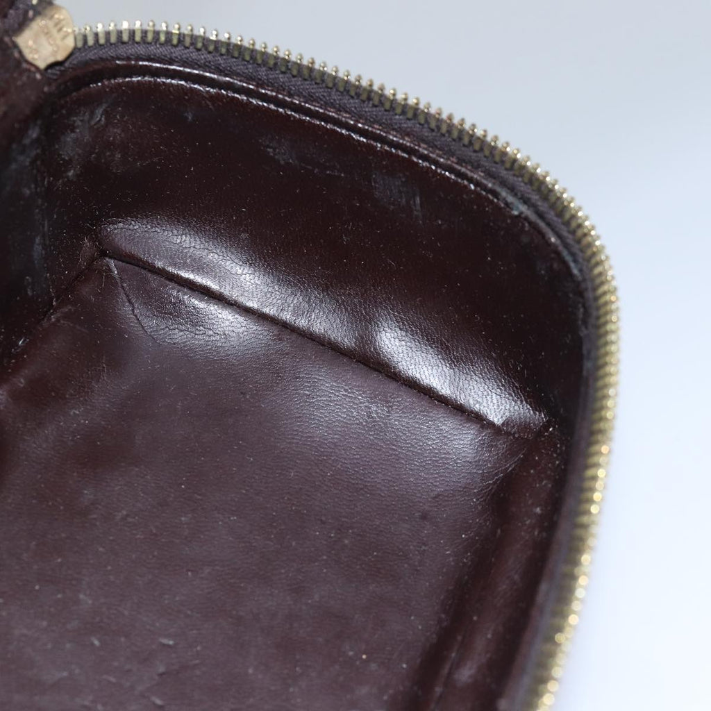 GUCCI Bamboo Pouch Leather Brown 032 1705 0151 bs15219