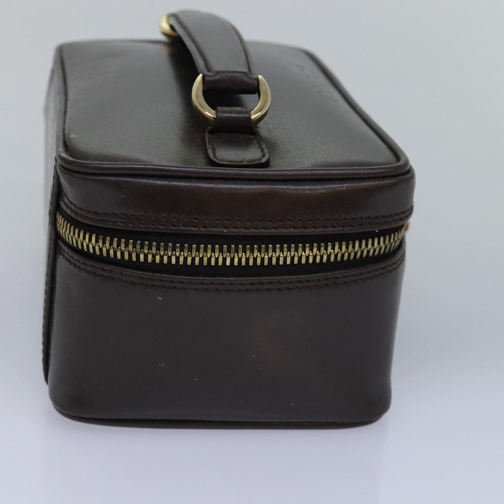 GUCCI Bamboo Pouch Leather Brown 032 1705 0151 bs15219