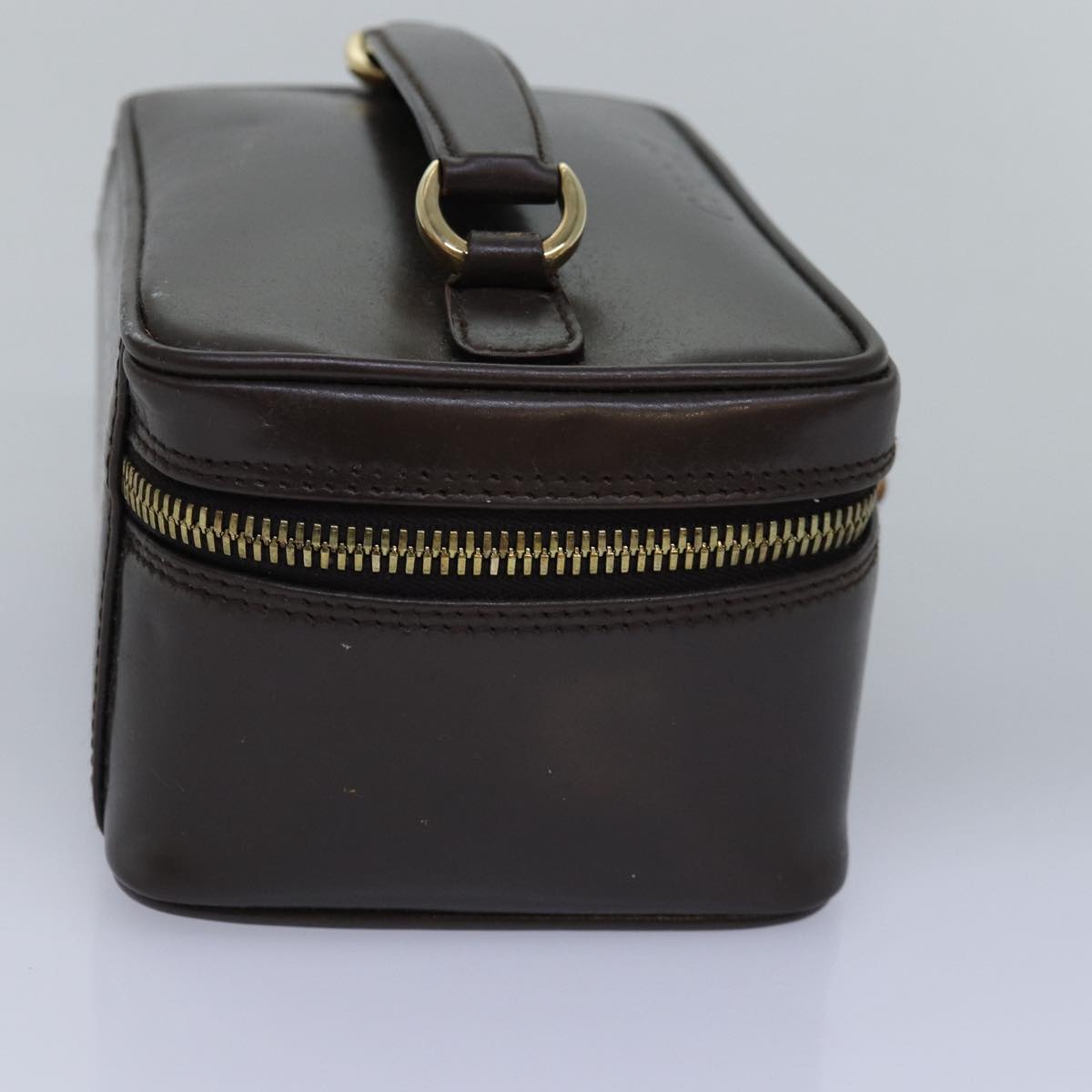 GUCCI Bamboo Pouch Leather Brown 032 1705 0151 bs15219