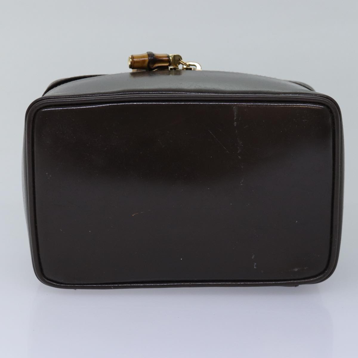 GUCCI Bamboo Pouch Leather Brown 032 1705 0151 bs15219