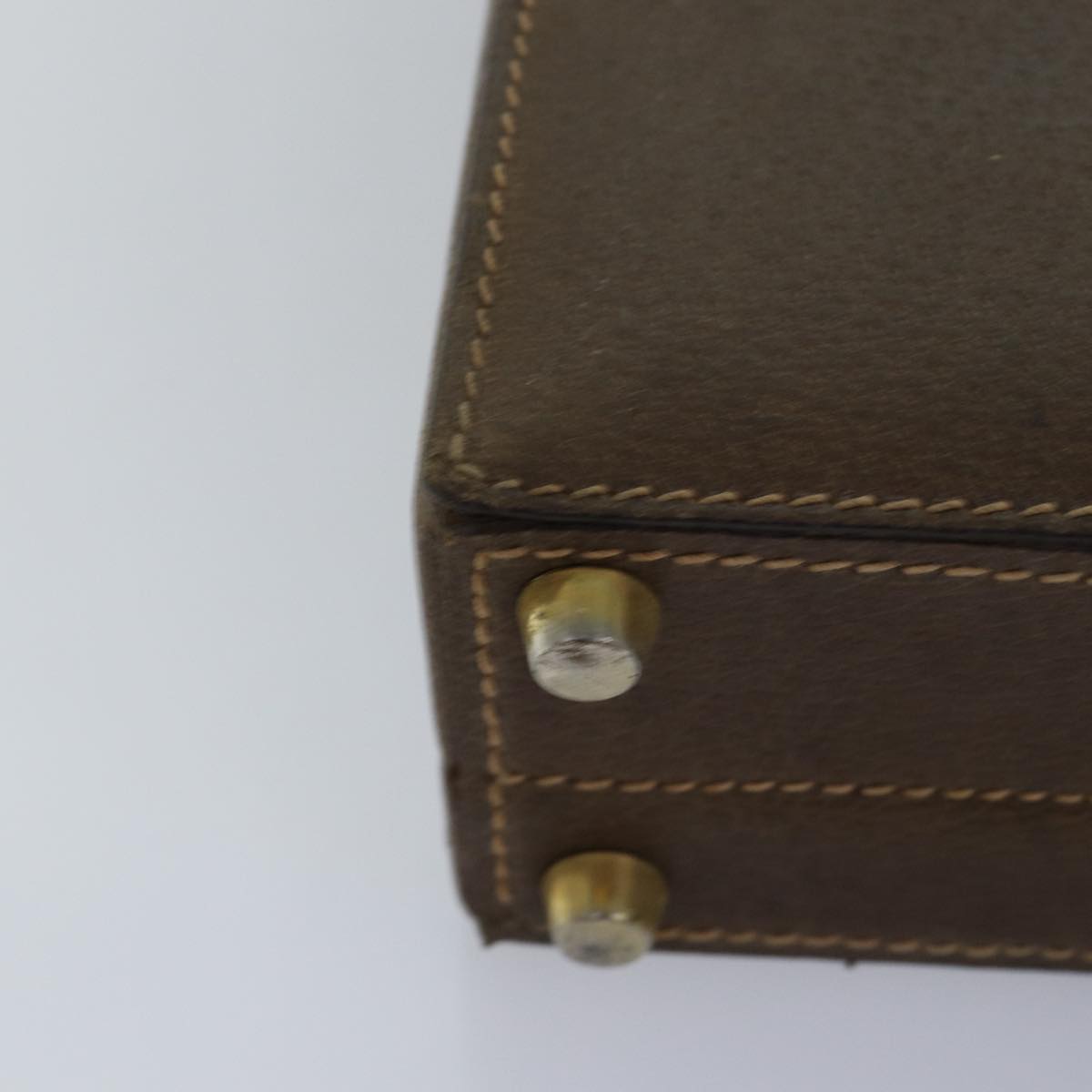 GUCCI Attache Case Hand Bag Leather Brown bs15226