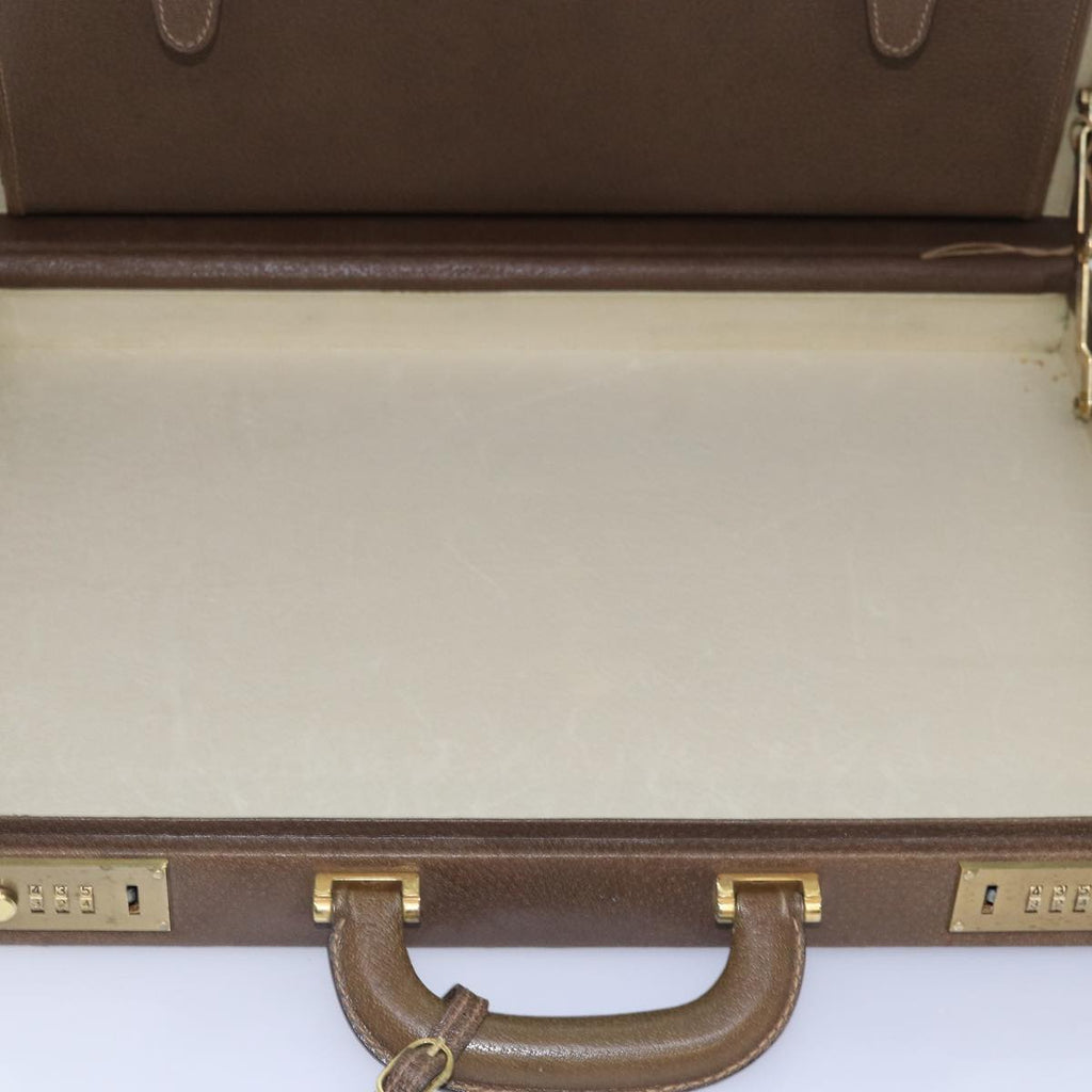 GUCCI Attache Case Hand Bag Leather Brown bs15226