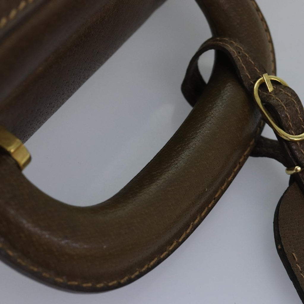 GUCCI Attache Case Hand Bag Leather Brown bs15226