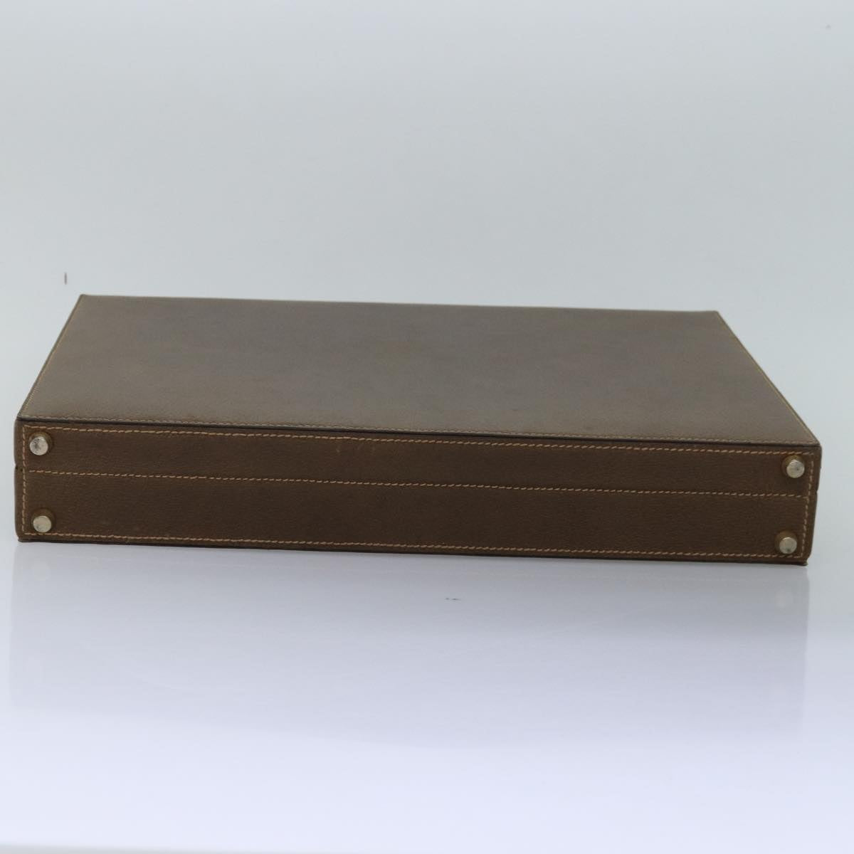 GUCCI Attache Case Hand Bag Leather Brown bs15226