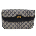 GUCCI GG Supreme Shoulder Bag PVC Leather Navy 004 106 0024 bs15229