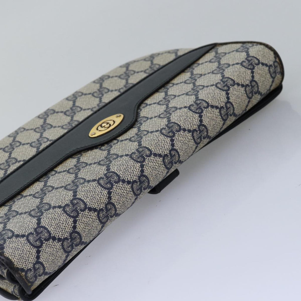GUCCI GG Supreme Shoulder Bag PVC Leather Navy 004 106 0024 bs15229
