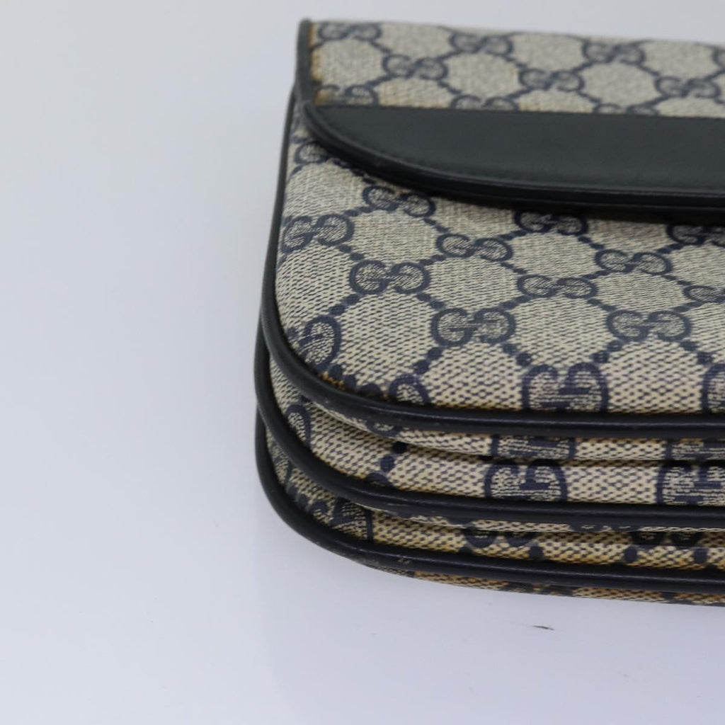 GUCCI GG Supreme Shoulder Bag PVC Leather Navy 004 106 0024 bs15229