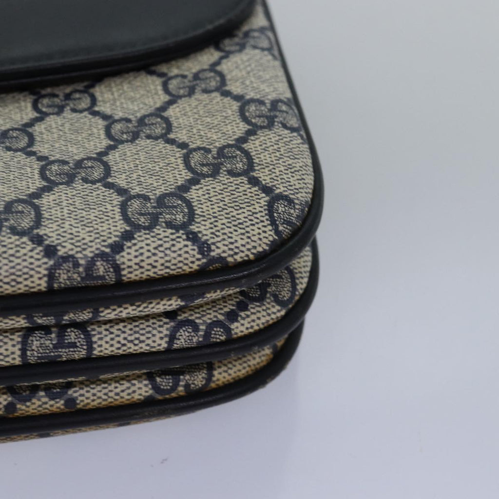 GUCCI GG Supreme Shoulder Bag PVC Leather Navy 004 106 0024 bs15229