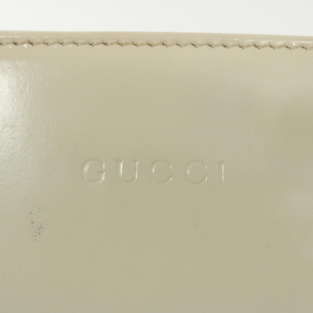 GUCCI Hand Bag Enamel White 001 3119 bs15230