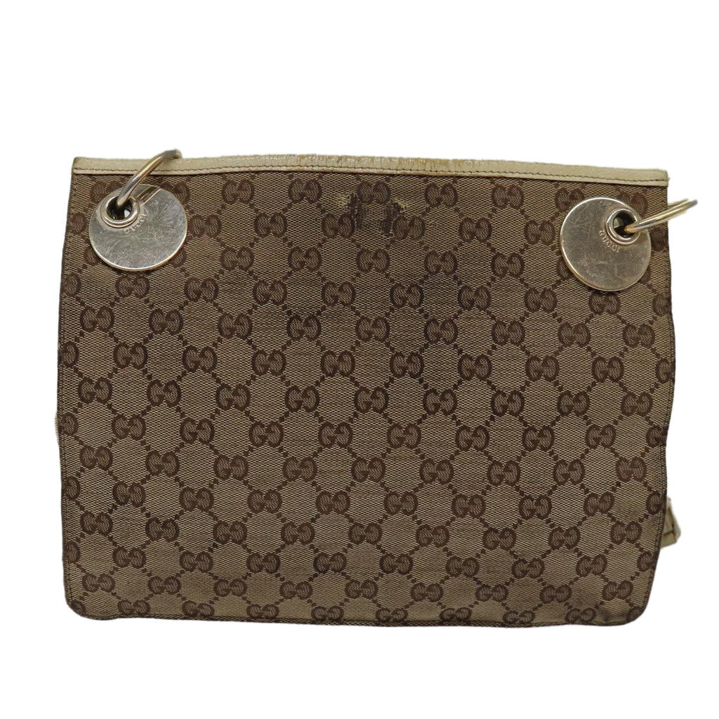 GUCCI GG Canvas Shoulder Bag Beige 120841 bs15248