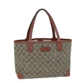 GUCCI GG Supreme Tote Bag PVC Leather Beige 309499 bs15250