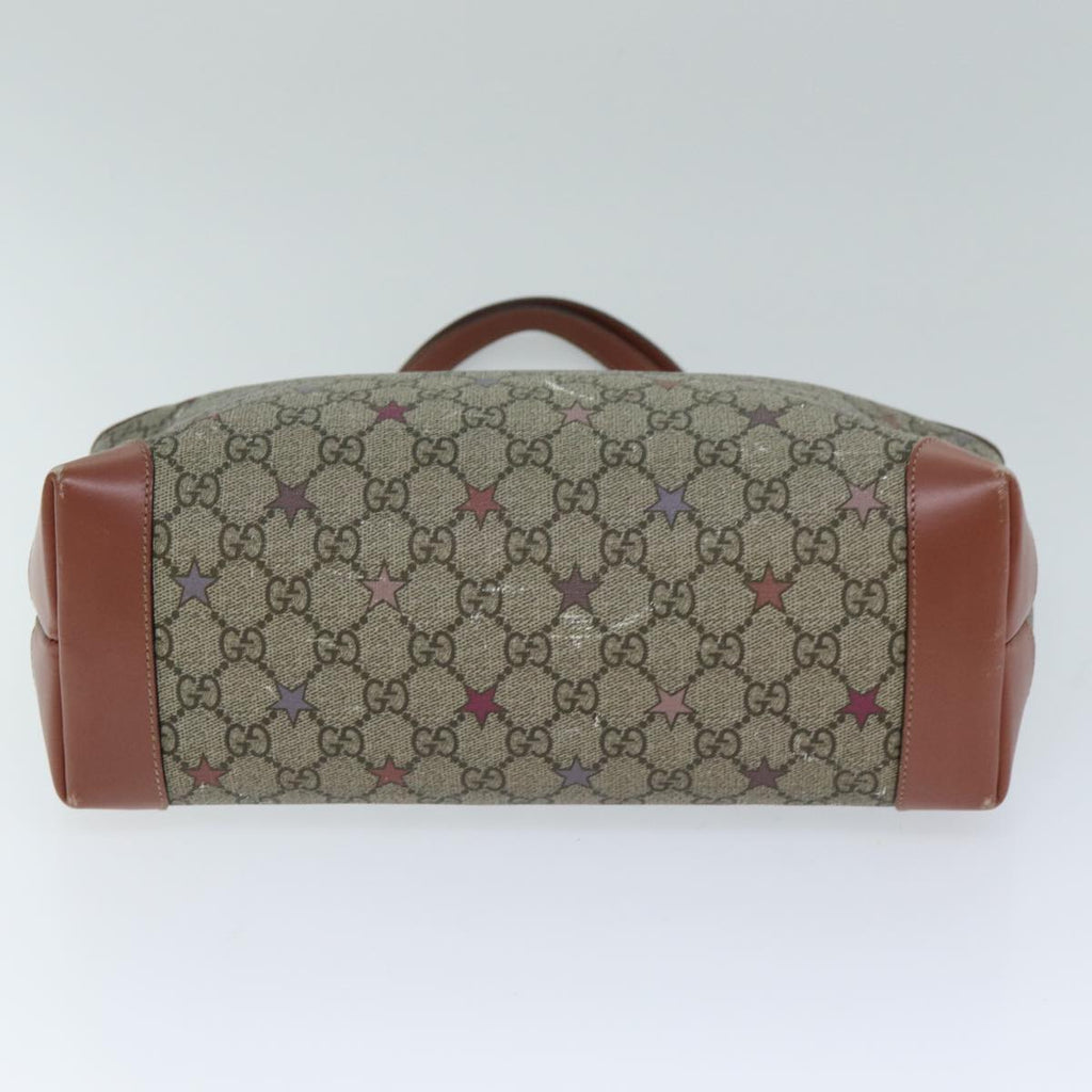 GUCCI GG Supreme Tote Bag PVC Leather Beige 309499 bs15250