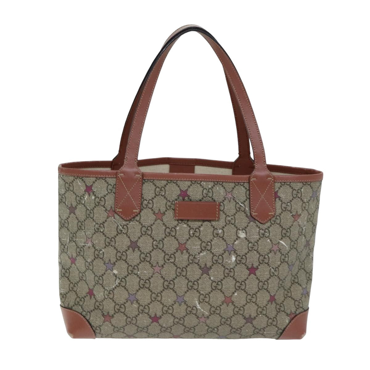GUCCI GG Supreme Tote Bag PVC Leather Beige 309499 bs15250