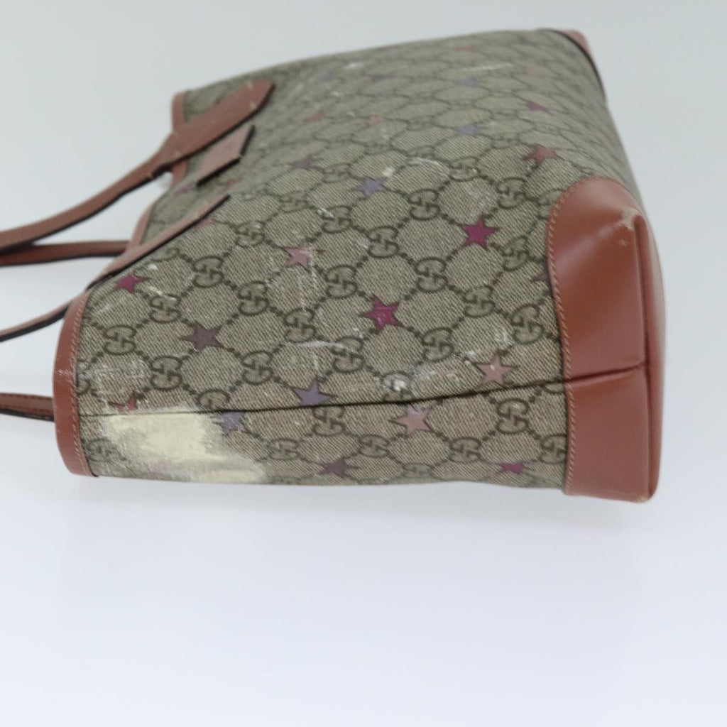 GUCCI GG Supreme Tote Bag PVC Leather Beige 309499 bs15250