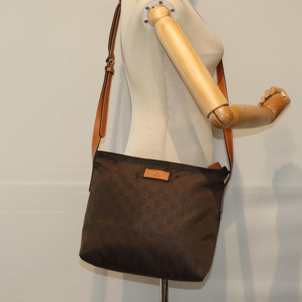 GUCCI GG Canvas Shoulder Bag Brown 314529 bs15251