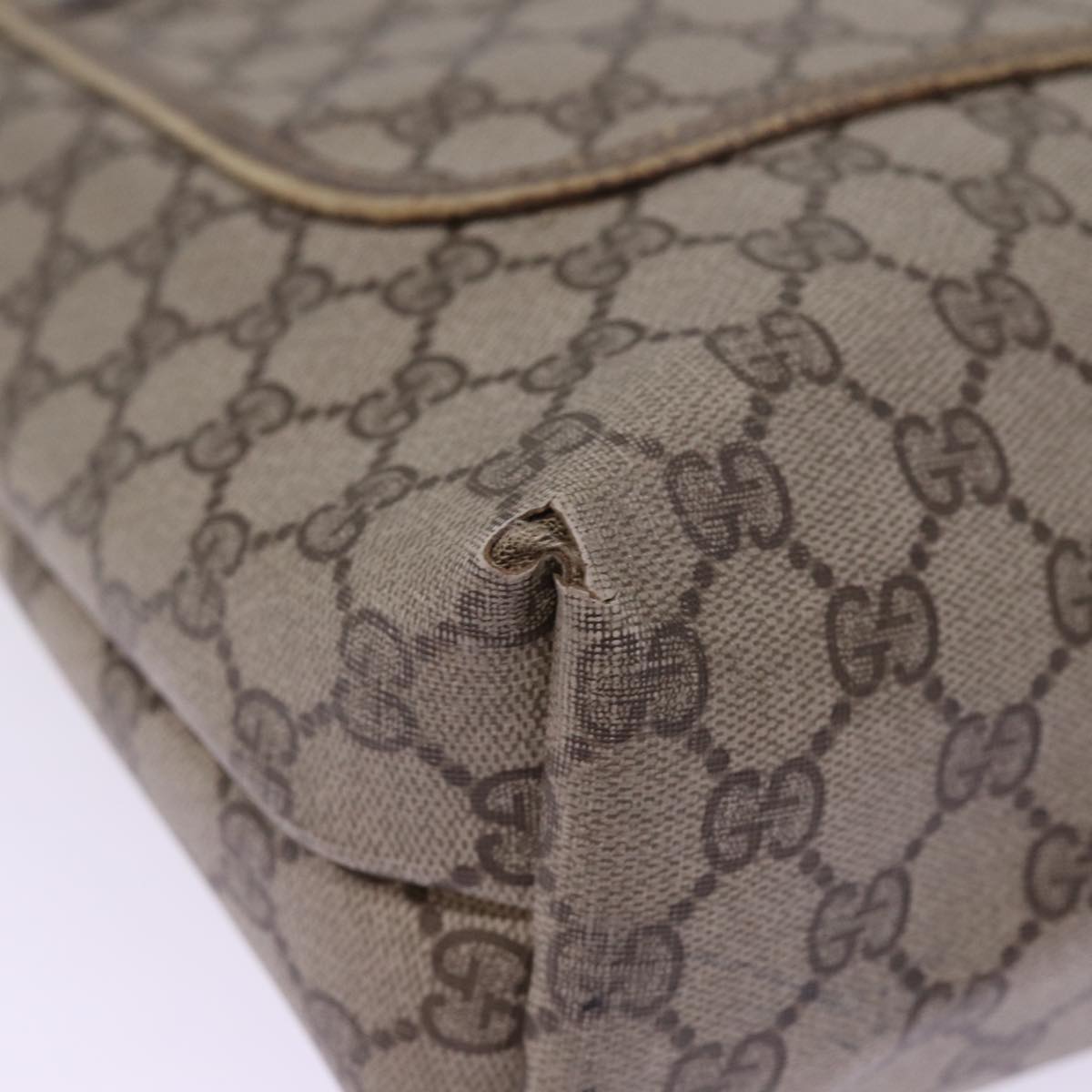 GUCCI GG Supreme Web Sherry Line Tote Bag PVC Black Red 39 02 003 bs15254