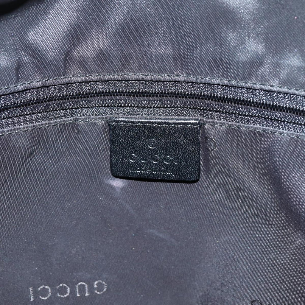 GUCCI Bamboo Hand Bag Nylon Black 001 1577 bs15256