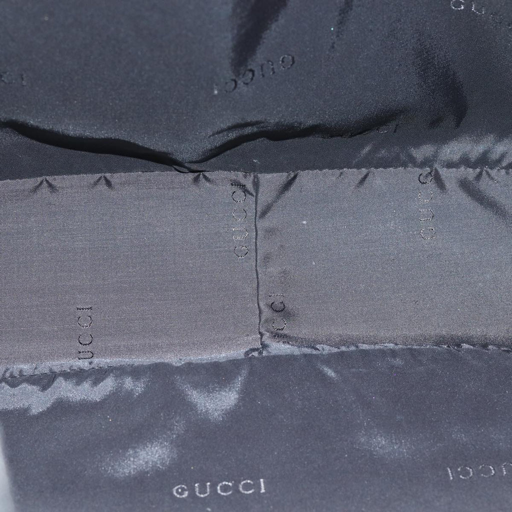 GUCCI Bamboo Hand Bag Nylon Black 001 1577 bs15256