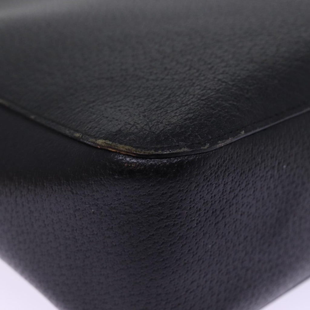 GUCCI Bamboo Hand Bag Leather Black 002 1060 bs15259