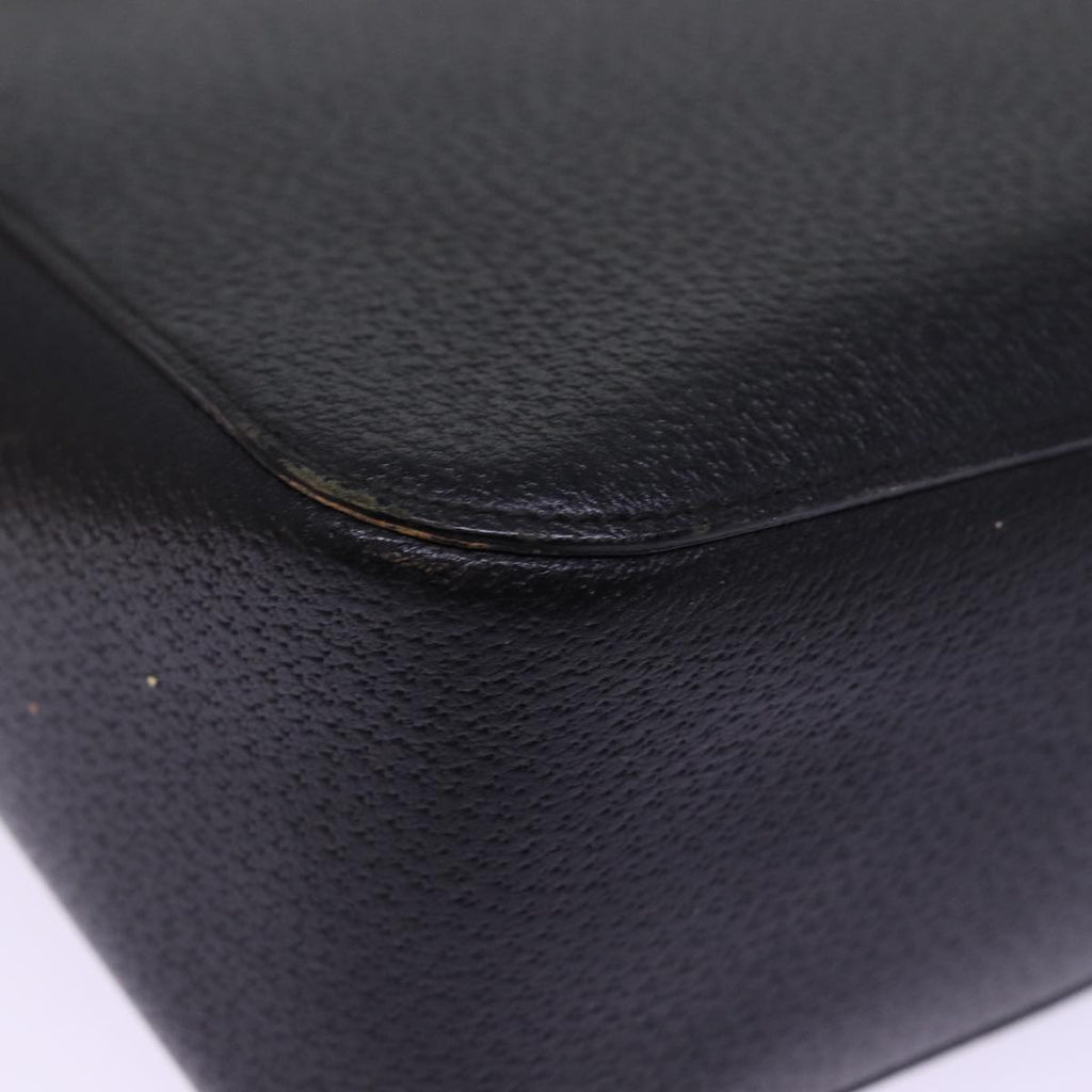 GUCCI Bamboo Hand Bag Leather Black 002 1060 bs15259