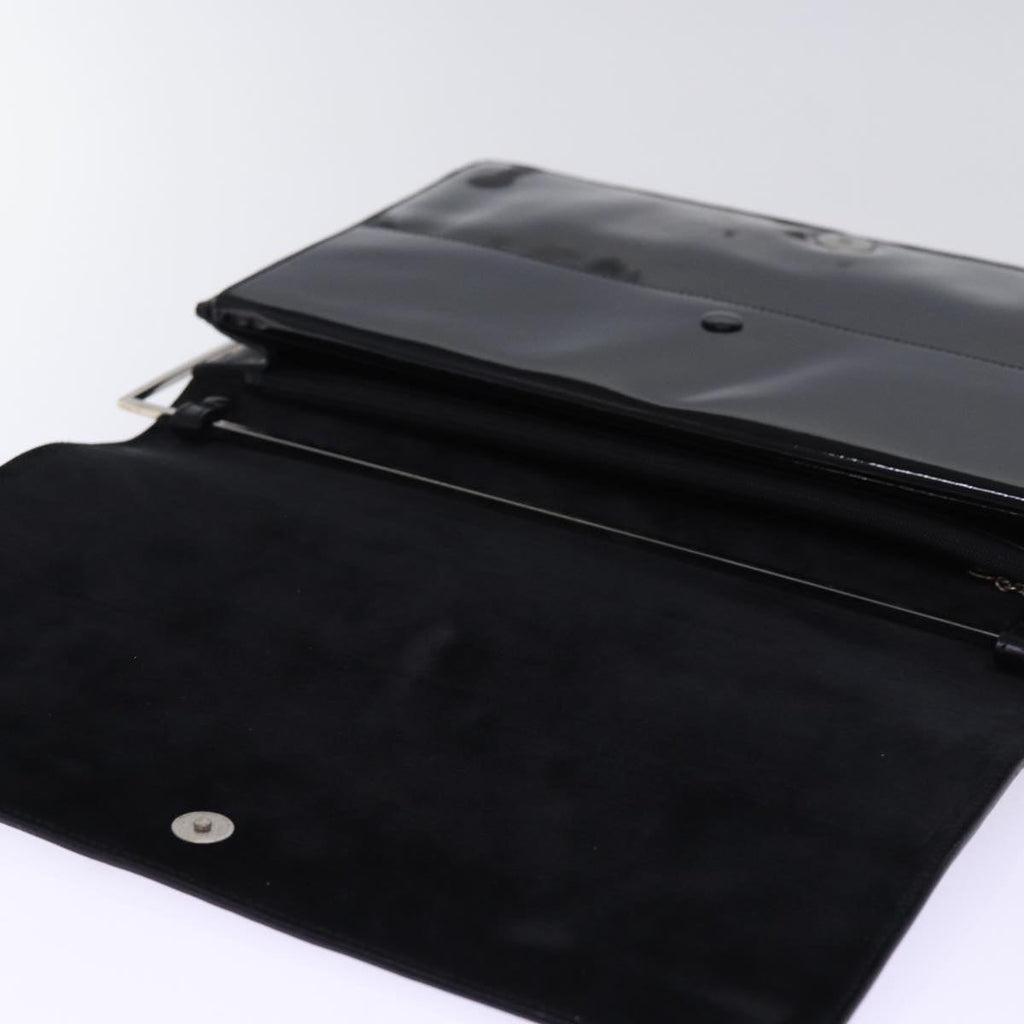 GUCCI Shoulder Bag Enamel Black bs15262