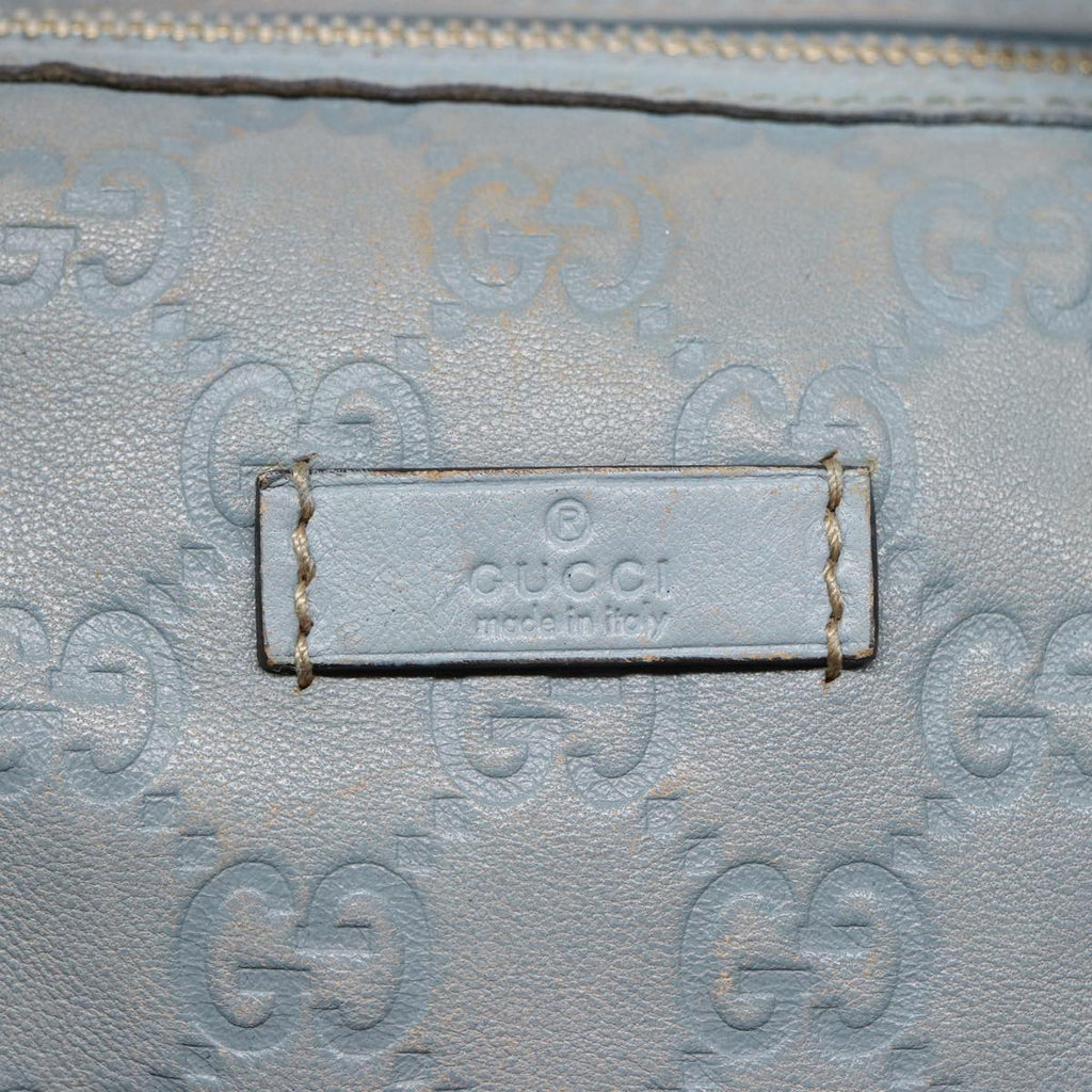 GUCCI GG Canvas Guccissima Boston Bag Blue 193603 bs15315