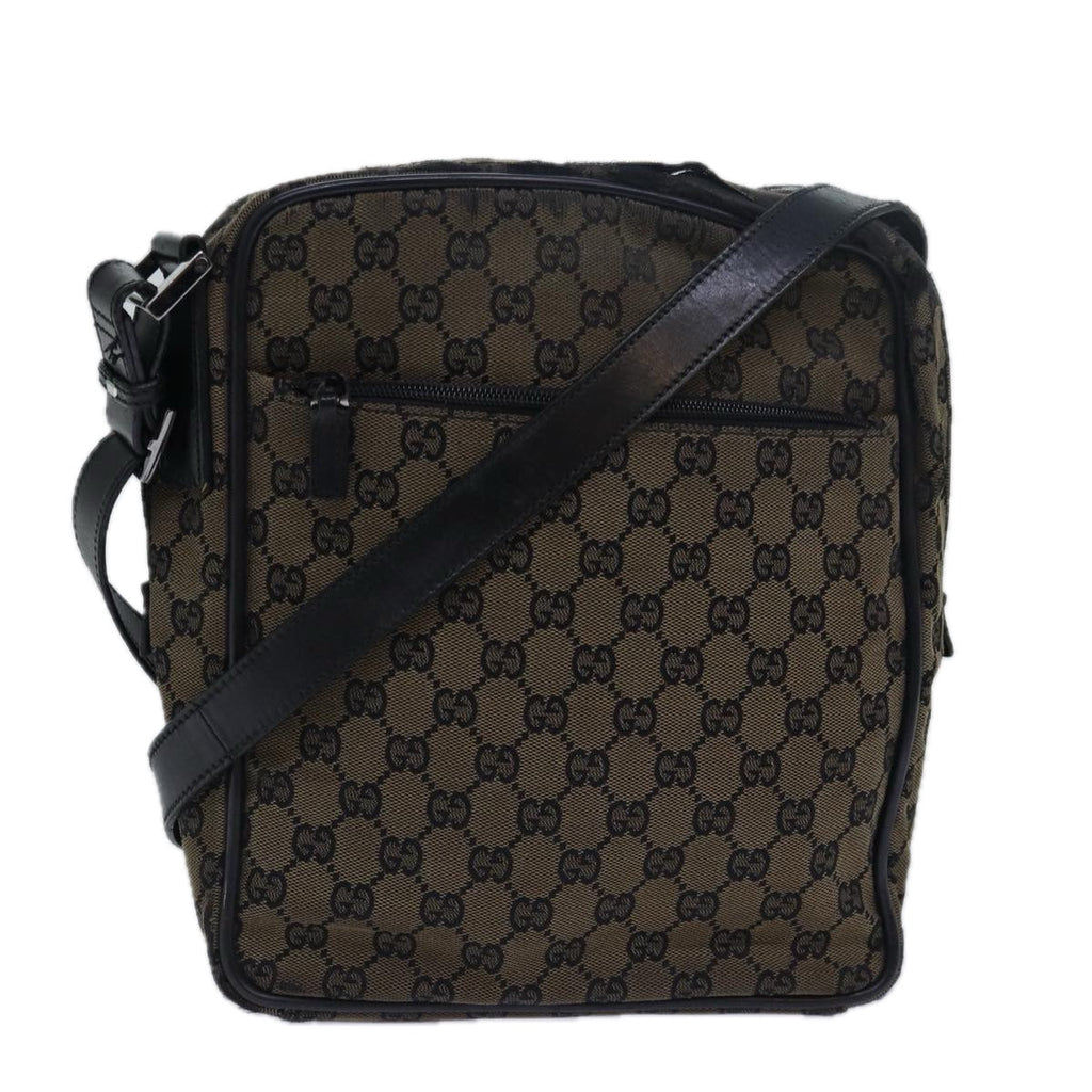 GUCCI GG Canvas Shoulder Bag Brown 018 1604 bs15334