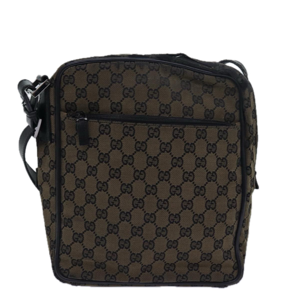 GUCCI GG Canvas Shoulder Bag Brown 018 1604 bs15334
