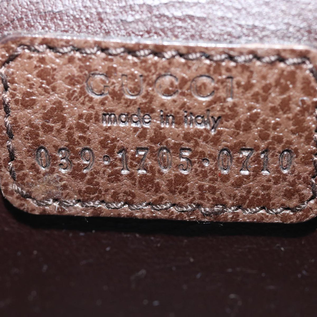 GUCCI Vanity Cosmetic Pouch Leather Brown 039 1705 0710 bs15335