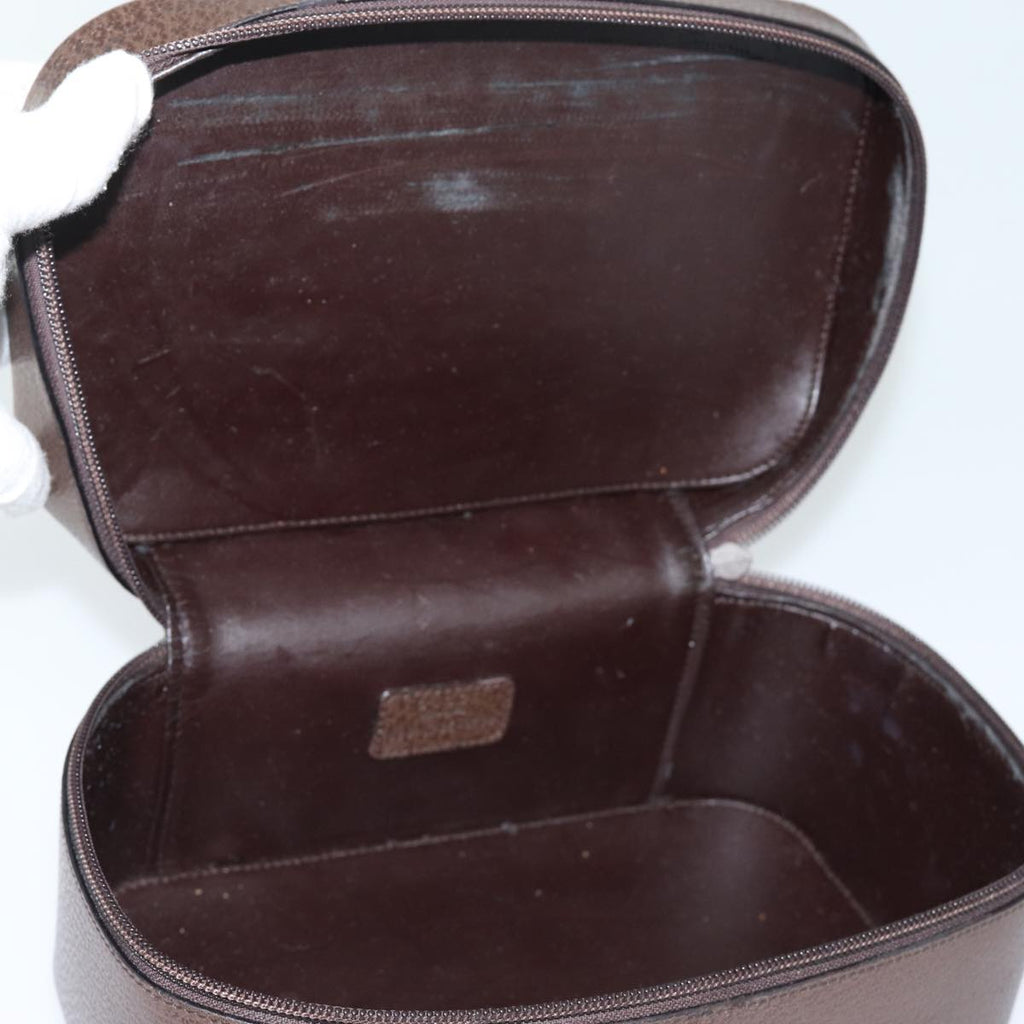 GUCCI Vanity Cosmetic Pouch Leather Brown 039 1705 0710 bs15335